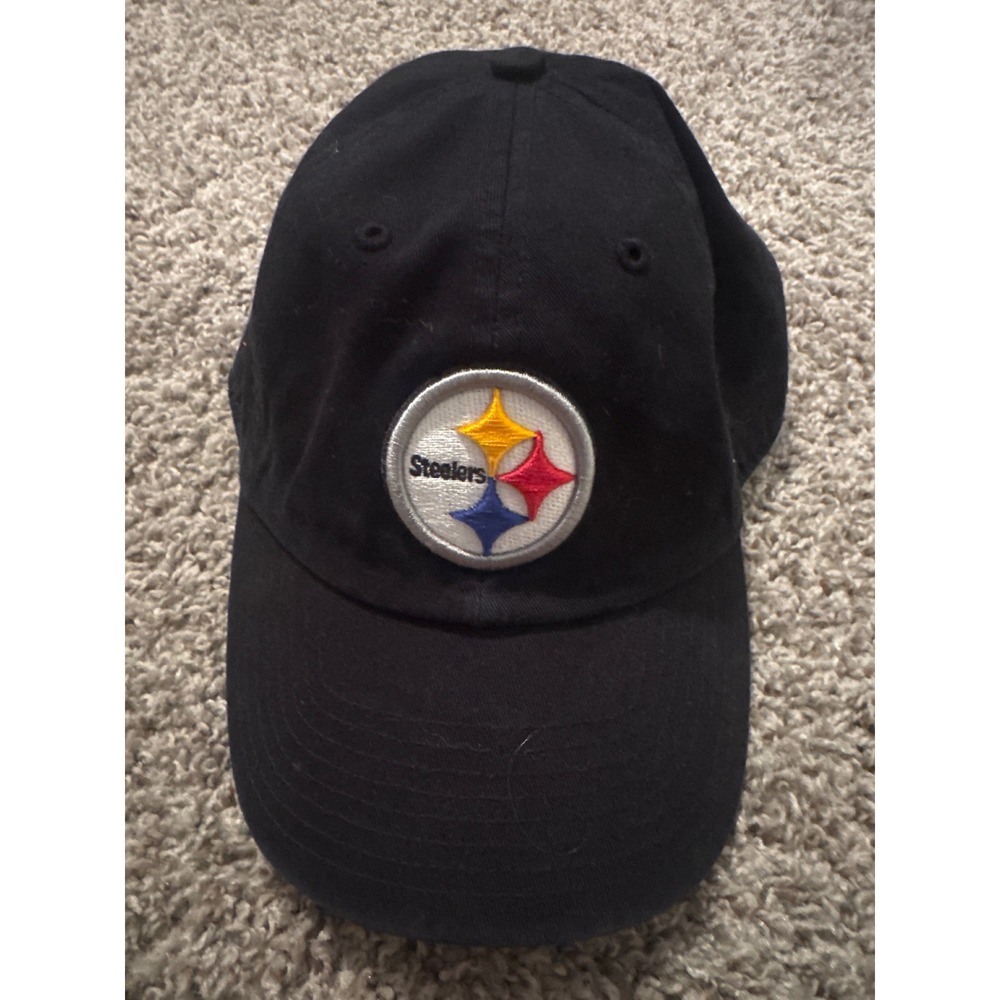 47 Brand Pittsburgh Steelers NFL Hat Black Adjustable Dad Cap Embroidered Logo